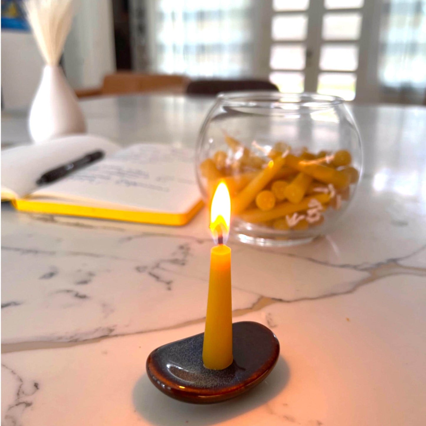 Prayer Candle Set – 31 Pure Beeswax Mini Tapers for Daily Reflection & Devotion – Gift-Ready (Free Personal Card Upon Request)