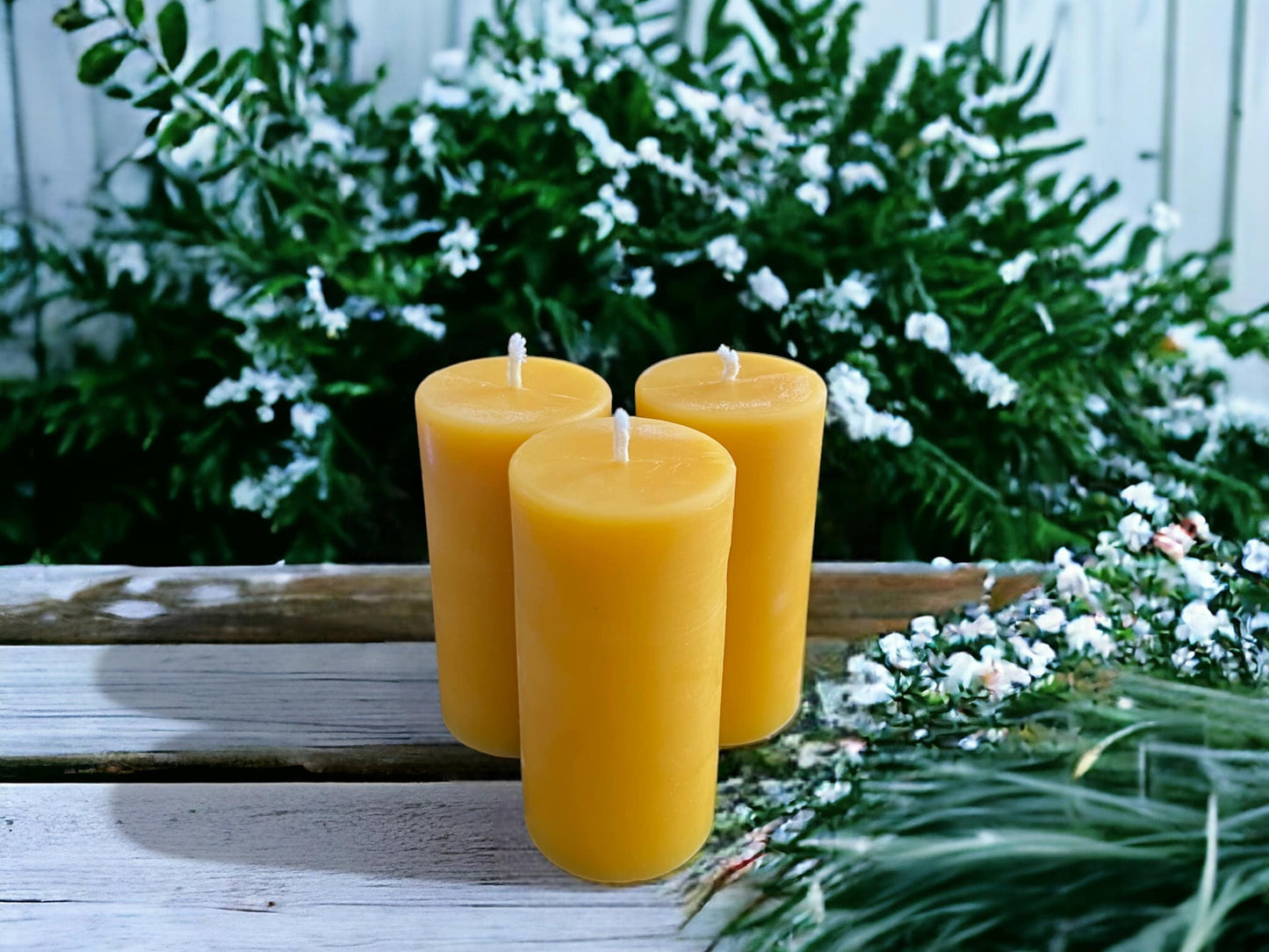 Morning Prayer Beeswax Candle, 3.7 x 1.75 in, 30+ Hour Burn Time