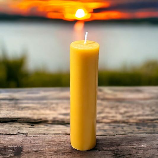 Serenity Prayer Beeswax Pillar Candle, 7 x 1.75 in, 35-40 Hour Burn Time