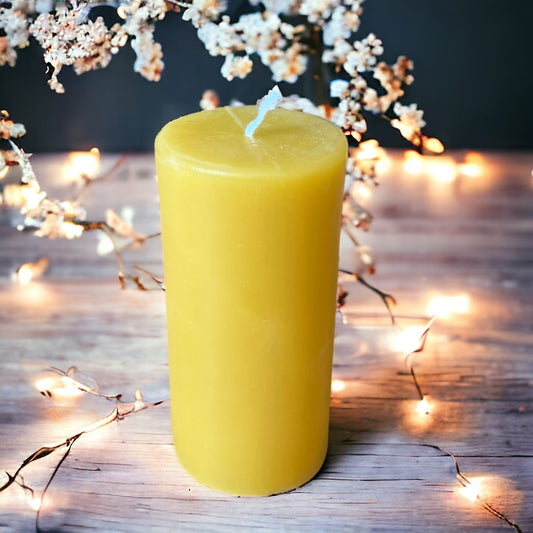 Morning Prayer Beeswax Candle, 3.7 x 1.75 in, 30+ Hour Burn Time
