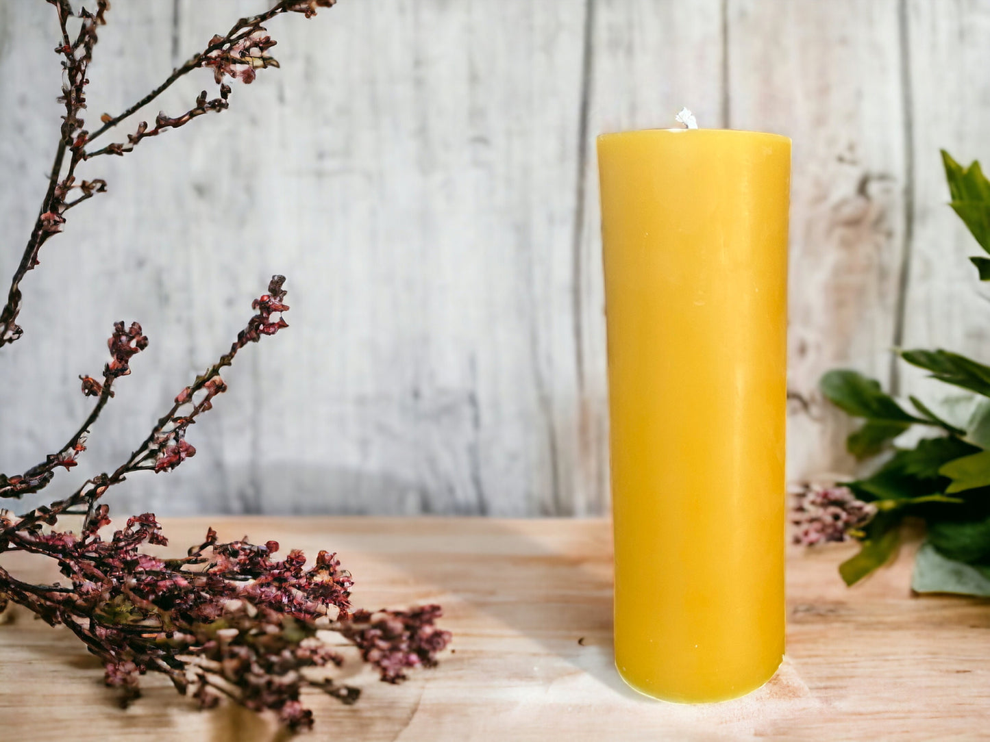8.75 x 3 in, 100+ Hour Burn Time, XL Pure Beeswax Pillar Candle