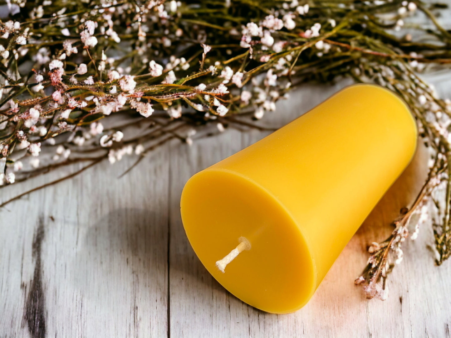 8.75 x 3 in, 100+ Hour Burn Time, XL Pure Beeswax Pillar Candle