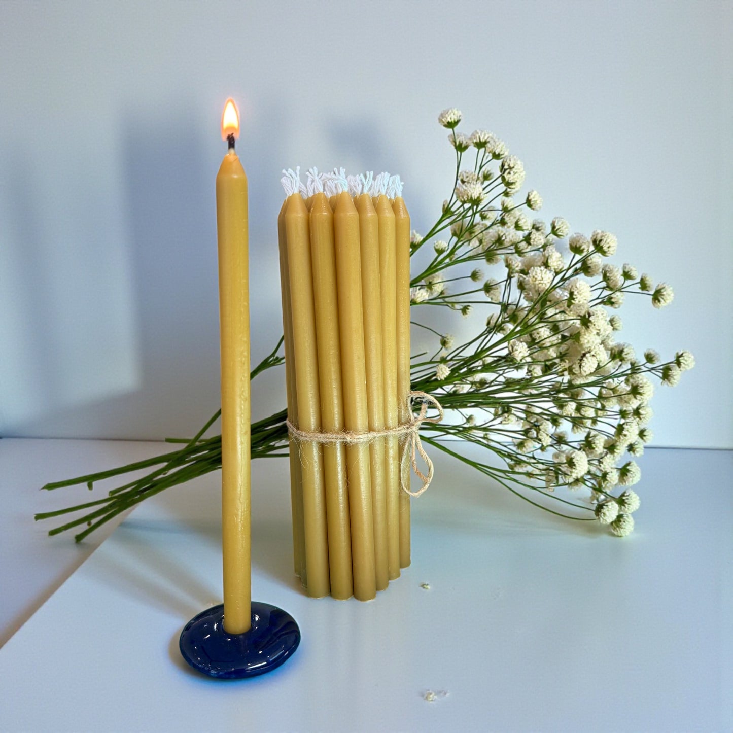 Tall Orthodox Church Candles | 100% Pure Beeswax | Set of 25