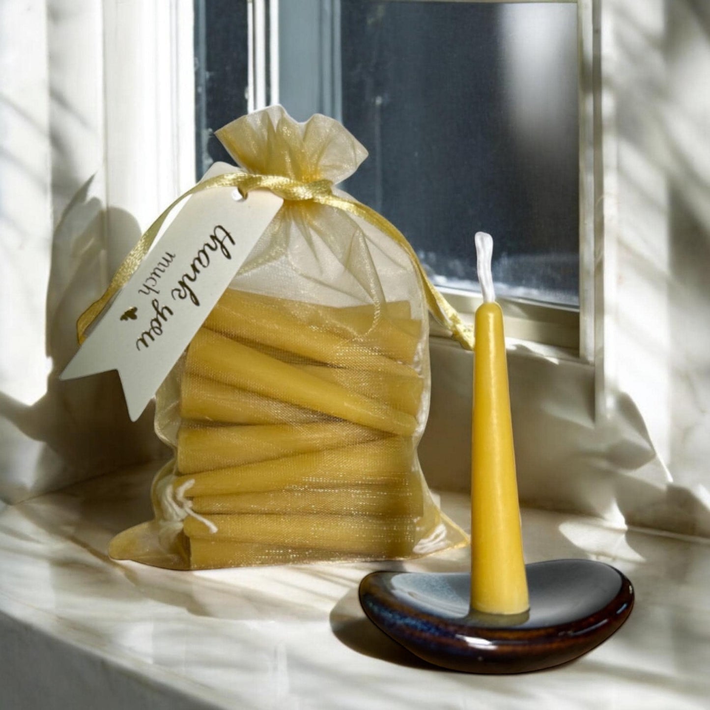 Prayer Candle Set – 31 Pure Beeswax Mini Tapers for Daily Reflection & Devotion – Gift-Ready (Free Personal Card Upon Request)