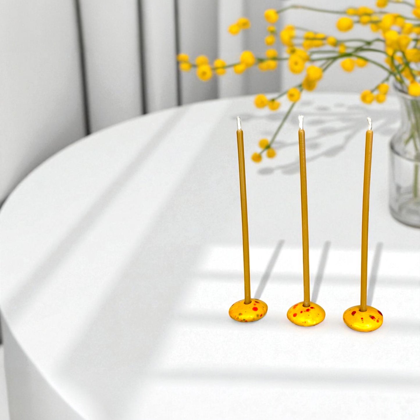 Super Slim 100% Beeswax Orthodox Candles – Set of 25