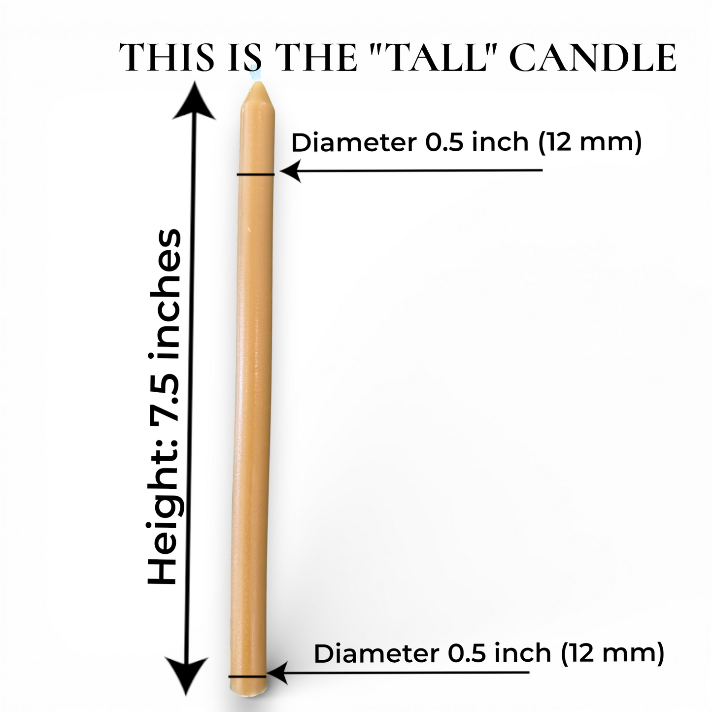 Tall Orthodox Church Candles | 100% Pure Beeswax | Set of 25